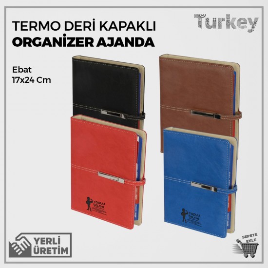 Termo Deri Kapaklı Organizer Ajanda